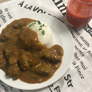 ルゥ無しでトロトロ！カレー粉で本鮪のあらカレー